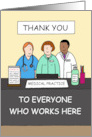 Coronavirus Thank you to Medical Practice Staff Cartoon Group card