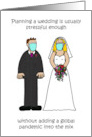 Covid 19 Wedding Planning Stress Postponement Cartoon Humor card