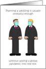 Coronavirus Wedding Planning Postponement Stress Cartoon Gay Men card