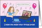 I Hope You Enjoy Your Virtual Prom Covid 19 Pandemic Cartoon card