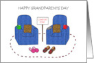 Happy Grandparents Day Covid 19 Self-isolating Cartoon Couple card