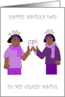 Happy Sister’s Day August African American Funky Ladies card