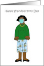 Happy Grandparents Day African American Grandma in a Facemask card