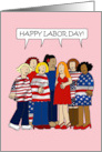 Labour Day Humor Cartoon Pregnant Ladies in a Group card