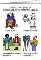 Congratulations On Move to Assisted Living Cartoon Humor card