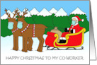 Covid 19 Happy Christmas to My Co-worker Cartoon Humor card