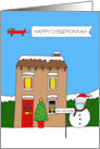 Covid 19 Happy Chrismukkah Cartoon Self-isolation House card