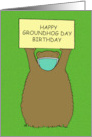 Covid 19 Happy Groundhog Day Birthday Groundhog in a Face Mask card