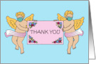 Covid 19 Thank You Cherubs Wearing Face Masks Blank Inside card