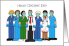 Covid 19 Happy Doctors’ Day Group of Medics Wearing Face Masks card