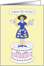 Happy Birthday to Covid 19 Pandemic Pen Pal Lady on a Cake card