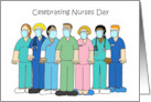 Happy Nurses Day Covid 19 Cartoon Group Wearing Face Masks card