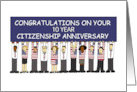 American Citizenship Anniversary Congratulations to Customize card