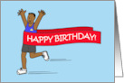 Happy Birthday to African American Male Runner card