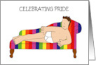 National Pride Month June Man Wearing White Underpants card