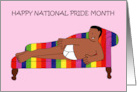 National Pride Month June African American Man in Underpants card