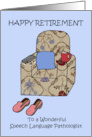 Happy Retirement to Speech Language Pathologist Cartoon Armchair card