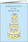 Groom to Be Shower Congratulations Tools Cake Decorations card