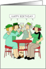 Happy Birthday Group of Ladies Wearing Green Hats card