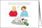 National Regifting Day December Cartoon Couple Humor card