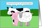 Congratulations on Becoming Going Vegan Talking Farm Animals card