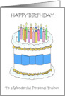 Happy Birthday to Personal Trainer Simple Cake and Candles card