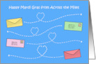 Happy Mardi Gras from Across the Miles Romantic Letters card