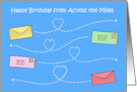 Happy Birthday from Across the Miles Loving Letters in the Sky card