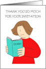 Thank You for the Invitation Unable to Attend card