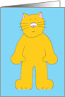 Speedy Recovery from Broken Nose Cartoon Ginger Cat card