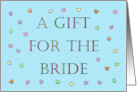 A Gift for the Bride Pastel Colored Falling Confetti card