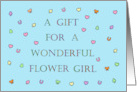 A Gift for a Wonderful Flower Girl Confetti and Lettering card