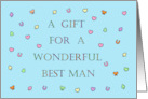 A Gift for a Wonderful Best Man Confetti and Lettering card