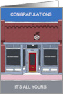 Congratulations New Owner of Shop Stylish Building card