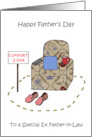 Happy Father’s Day to Ex Father in Law Comfort Zone Armchair Humor card