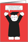Congratulations on Graduating as a Dental Hygienist Cartoon Cat card