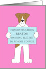 Congratulations on Election to School Council Cartoon Dog card