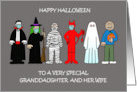 Happy Halloween Granddaughter and Her Wife Spooky Costumes card