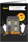 Happy Halloween to Aunt and Uncle Spooky Haunted House card