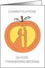 Congratulations on Your Thanksgiving Wedding Romantic Couple card