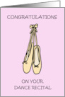 Congratulations on Dance Recital Ballet Shoes card