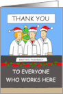 Happy Christmas and Thank you to Pharmacy Staff to Personalise card