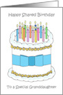 Happy Shared Mutual Same Day Birthday Granddaughter card