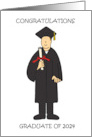 Graduation 2024 Congratulations For Him Cartoon Humor card