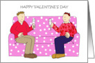 Valentine for Gay Male Couple Drinking Champagne card
