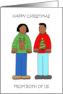 Happy Christmas from African American Couple card