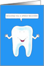 Get Well Soon from Dental Implant Surgery Talking Cartoon Tooth card