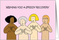 Speedy Recovery from Breast Explant Surgery Cartoon Ladies card