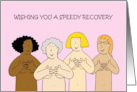 Speedy Recovery from Breast Explant Surgery Cartoon Ladies card