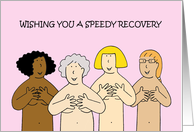Speedy Recovery from Breat Explant Surgery Cartoon Ladies card